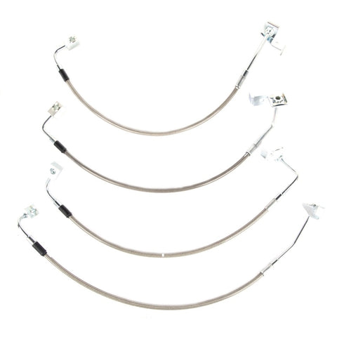 Rugged Ridge Brake Hose Kit Braided Stainless 07-18 Jeep Wrangler - 16734.10