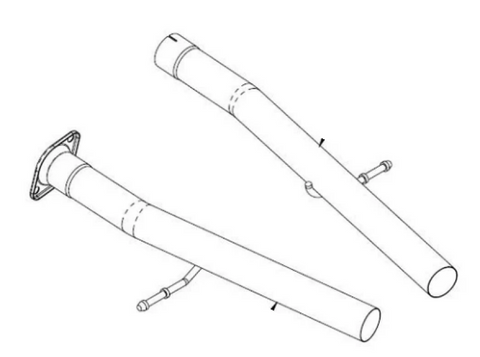 Corsa 2018-2024 Dodge Durango SRT Sport to Xtreme Non-Resonated Head Pipe Conversion Kit - 21237