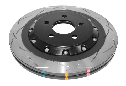 DBA 15+ Ford Mustang 2.3L/5.0L Rear Slotted 5000 Series 2 Piece Rotor w/ Black Hat - DBA52165BLKS