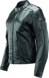 River Road Race Leather Jacket Black Womens - Small - 094363