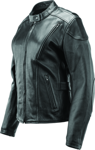 River Road Race Leather Jacket Black Womens - Small - 094363