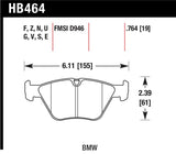 Hawk 01-06 BMW 330Ci / 01-05 330i/330Xi / 01-06 M3 DTC-60 Race Front Brake Pads - HB464G.764