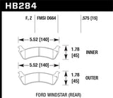 Hawk HPS Street Brake Pads - HB284F.575