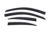 AVS 06-13 Lexus IS250 Ventvisor Low Profile Deflectors 4pc - Smoke w/Chrome Trim - 794008