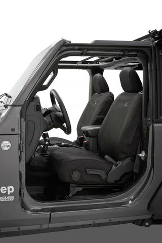 Bestop 18-26 Jeep Wrangler JL 2-Door Front Seat Covers (Black Diamond) - 29293-35