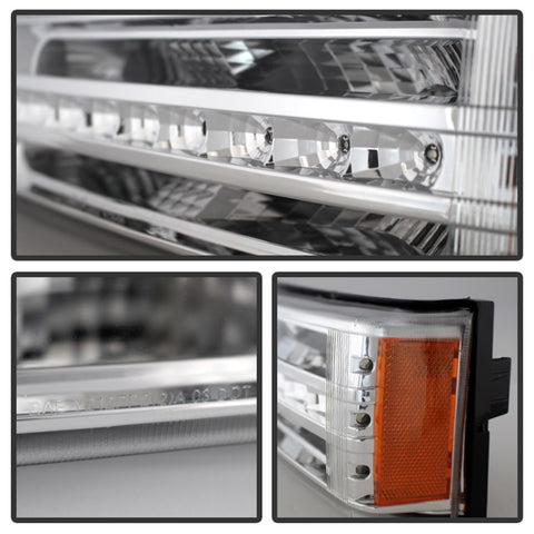 xTune Chevy Silverado 03-06 / Avalanche 02-06 LED Bumper Lights Chrome CBL-JH-CS03-LED-C - 9027499