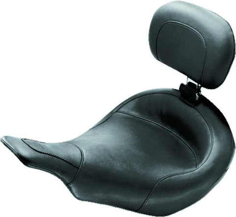 Mustang 97-07 Harley Electra Glide, Rd Glide Standard Touring Solo Seat w/ Driver Backrest - Black - 79127