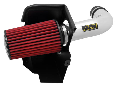 AEM 07-08 Jeep Wrangler 3.8L-V6 Polished Brute Force Air Intake - 21-8314DP