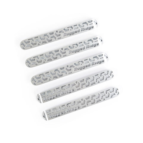 Rugged Ridge Elite Dr Hndle Insert Brushed Tread 4D 07-18 Jeep Wrangler JK - 13311.51