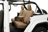 Bestop 18-23 Jeep Wrangler JL 4-Door Exc. 4Xe Rear W/ Fold Down Arm Rest Seat Covers (Tan) - 29291-04
