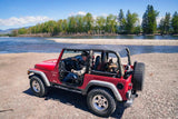 Bestop 97-02 Jeep Wrangler TJ Header Safari Bikini (Black Denim) - 52531-15