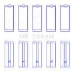 King Toyota 22R Crankshaft Main Bearing Set - MB506AM
