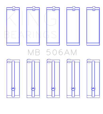 King Toyota 22R Crankshaft Main Bearing Set - MB506AM