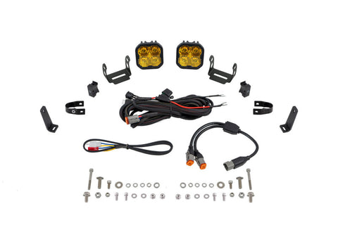 Diode Dynamics SS3 LED Bumper 1 In Roll Bar Kit Sport - Yellow Combo (Pair) - DD7677