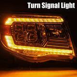 AlphaRex 05-11 Toyota Tacoma NOVA LED Projector Headlights Plank Style Alpha Black w/Actv Light/DRL - 880744