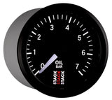 Autometer Stack 52mm 0-7 Bar M10 Male Pro Stepper Motor Oil Pressure Gauge - Black - ST3301