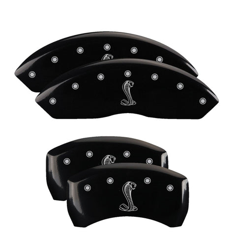 MGP Front set 2 Caliper Covers Engraved Front Oval logo/Ford Yellow finish black ch - 10199FFRDYL