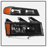 xTune Chevy Colorado 04-12 OEM Headlights w/ Bumper Lights Black HD-JH-CCOL04-SET-BK - 9032110