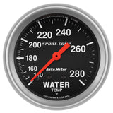 Autometer Sport-Comp 66.7mm 140-280 Degree F PSI Mechanical Water Temperature Gauge - 3431