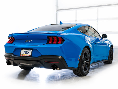 AWE 2024 Ford Mustang GT Fastback S650 RWD Track Edition Cat-Back Exhaust w/ Dual Diamond Black Tips - 3020-33650