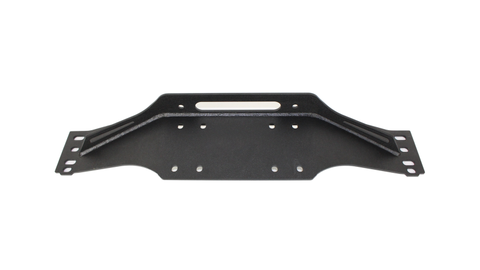 Fishbone Offroad 97-06 Jeep Wrangler TJ Winch Plate Steel - Black Textured Powdercoat Piranha Series - FB21052