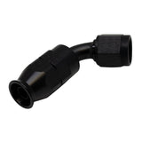 DeatschWerks 6 AN Female Flare Swivel 60-Degree Hose End PTFE - Anodized Matte Black - 6-02-0871-B