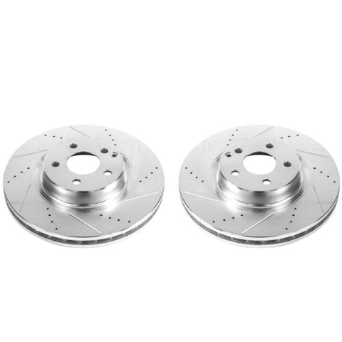 Power Stop 07-09 Mercedes-Benz E350 Front Evolution Drilled & Slotted Rotors - Pair - EBR866XPR