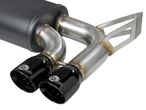 aFe MACH ForceXP 2.5 IN 304 Stainless Steel Cat-Back Exhaust System w/ Black Tips 01-06 BMW M3 (E46) - 49-36344-B