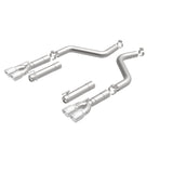 MagnaFlow Axle-Back, SS, 3in, Quad Split Rear 3.5 Tips 2015 Dodge Challenger incl SRT Hellcat - 19206