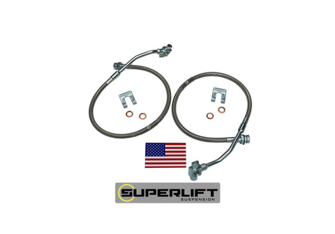 Superlift 79-86 GM Pickup/Blazer/Suburban w/ 4-6in Lift Kit (Pair) Bullet Proof Brake Hoses - 91350