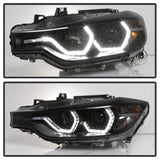 Spyder 12-14 BMW F30 3 Series 4DR Projector Headlights - LED DRL - Blk Smoke PRO-YD-BMWF3012-DRL-BSM - 5085047