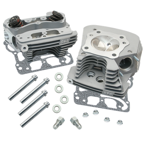 S&S Cycle 99-05 BT Super Stock 89cc Cylinder Head Kit - Silver - 106-4270