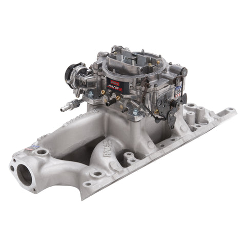 Edelbrock Manifold And Carb Kit Performer RPM Air-Gap Small Block Ford 289-302 Natural Finish - 2033