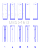King Engine Bearings Toyota 1AZFE / 2 AZFE (Size +0.25mm) Crankshaft Main Bearing Set - MB5646SI0.25