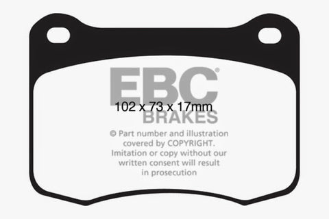 EBC 08+ Lexus IS-F 5.0 Yellowstuff Rear Brake Pads - DP41820R
