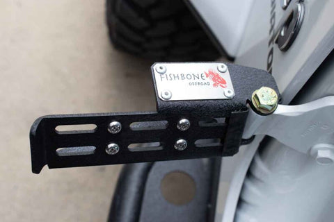 Fishbone Offroad 2007+ Jeep Wrangler/Gladiator Steel - Black Foot Peg Set - FB21268