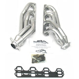 JBA 65-73 Ford Mustang 260-302 SBF 1-5/8in Primary Silver Ctd Mid Length Header - 1650SJS