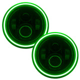 Oracle 7in High Powered LED Headlights - Black Bezel - Green - 5769-004