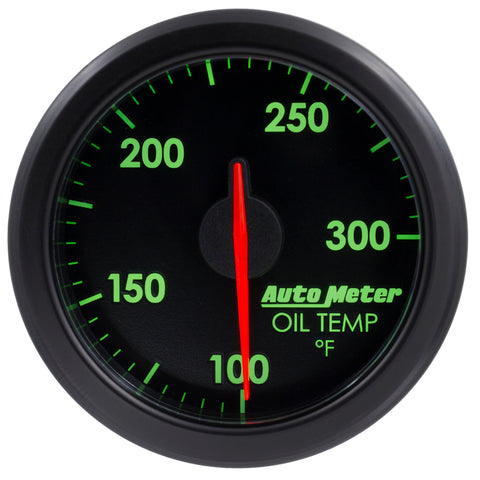 Autometer Airdrive 2-1/6in Oil Temp Gauge 100-300 Degrees F - Black - 9140-T