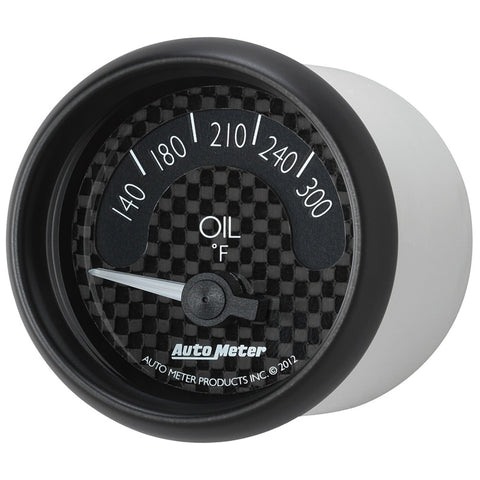 Autometer GT Series 52mm Short Sweep Electronic 140-300 Deg F Oil Temperature - 8048