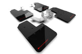 Rally Armor 21-25 Ford Bronco (Plstc Bmpr - NO Rptr/Sprt - NO RR/RB) Blk Mud Flap w/Red Logo - MF85-NO-PL-RD