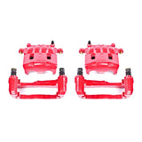 Power Stop 05-06 Saab 9-2X Front Red Calipers w/Brackets - Pair - S2682