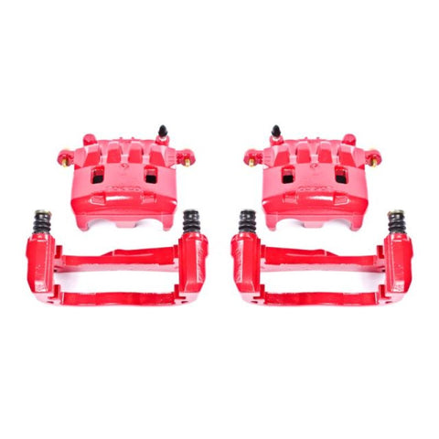 Power Stop 05-06 Saab 9-2X Front Red Calipers w/Brackets - Pair - S2682