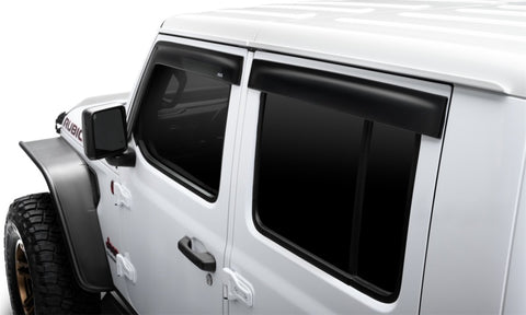 AVS 2018 Jeep Wrangler Unlimited (4-Door) Ventvisor Low Profile Window Deflectors 4pc - Smoke - 894066