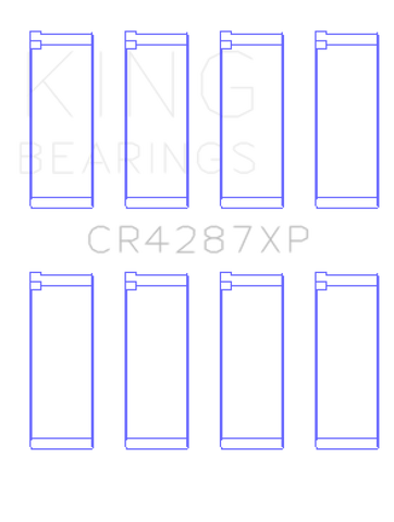 King Acura B18C1/B18C5 VTEC (Size 0.025mm) Performance Rod Bearing Set - CR4287XP.026