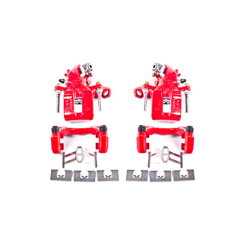 Power Stop 06-11 Acura CSX Rear Red Calipers w/Brackets - Pair - S3298