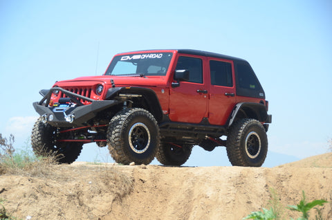 DV8 Offroad 07-18 Jeep Wrangler JK 2 Piece Fast Back Hard Top 4 Door - Black (DS Only) - HT07FB42