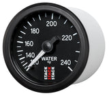 Autometer Stack 52mm 120-240 Deg F 1/2in Npt (M) Mechanical Water Temp Gauge - Black - ST3108