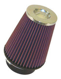 K&N Universal Chrome Filter 4 inch FLG / 5 3/8 inch Bottom / 4 1/2  inch Top / 8 inch Height - RC-4580