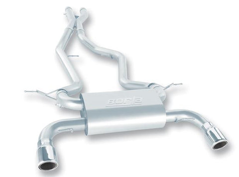 Borla 03-09 Mazda RX-8 1.3L Single Round Rolled Angle-Cut Cat-Back Exhaust - 1014015